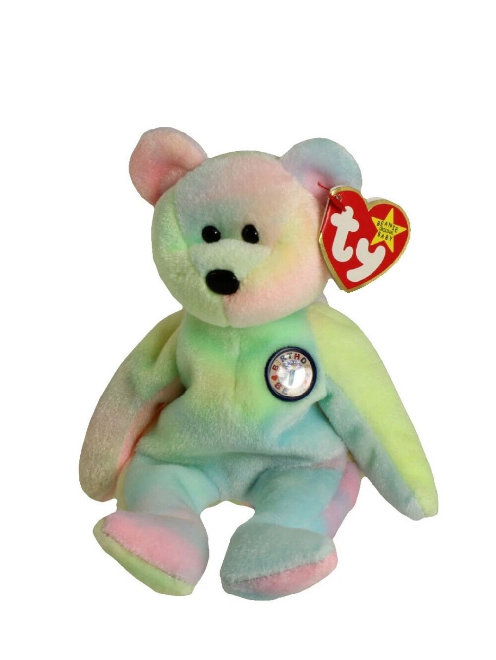 TY Beanie Baby - BB BIRTHDAY Bear (8.5 inch) - MWMTs Stuffed Animal Toy